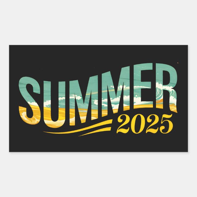 Adesivo Retangular Verão de 2025 (Frente)