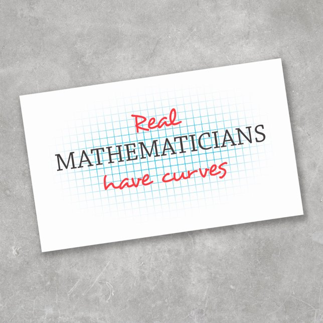 Adesivo Retangular Verdadeiros Matemáticos Têm Curvas | Matemática Di (Criador carregado)