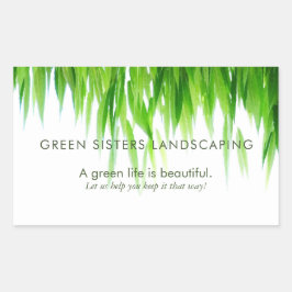 Adesivo Retangular Verde deixa a Design amistosa da Terra