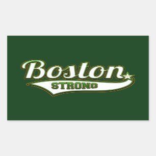 Adesivo Retangular VERDE irlandês forte de Boston