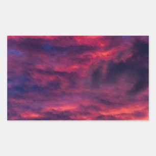 Adesivo Retangular vermelho augural