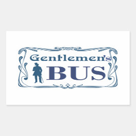 ADESIVO RETANGULAR VESTIDO DE ÔNIBUS DO CAVALHEIRO