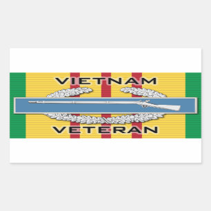 Adesivo Retangular Veterano do CIB Vietnam
