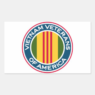 Adesivo Retangular Veteranos de Vietnam do logotipo de América
