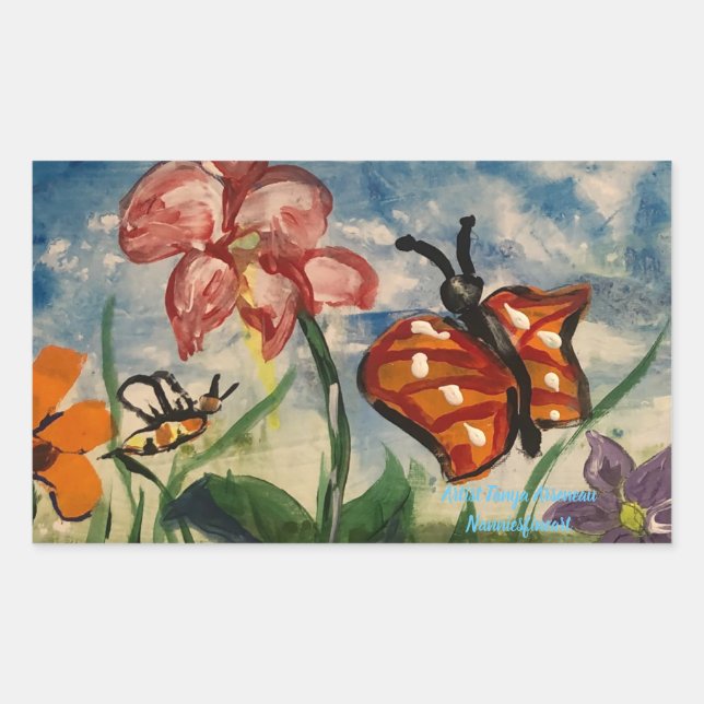 Adesivo Retangular VIA DE ARTE Original Primavera Sticker (Frente)