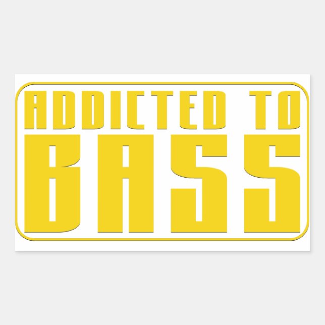 Adesivo Retangular Viciado em Bass (Frente)