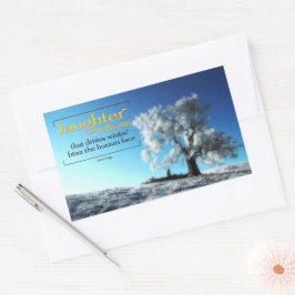 Adesivo Retangular Victor Hugo Inspirational Quote Sticker "Rindo"