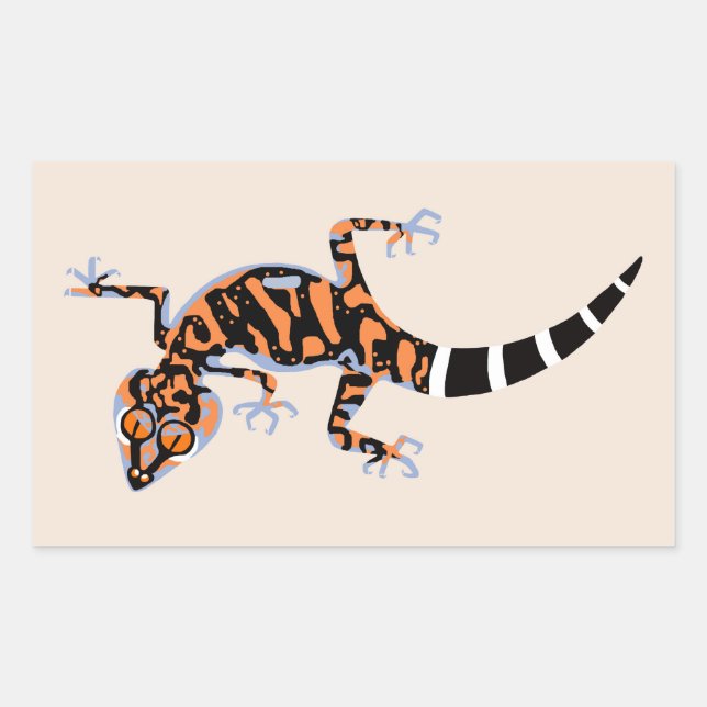 Adesivo Retangular Vida selvagem - GECKO Gráfico - Conservação - (Frente)