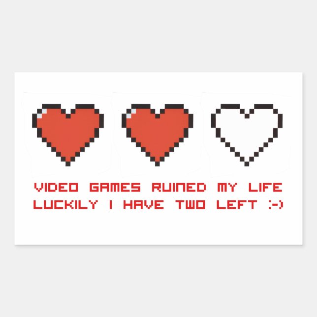 Adesivo Retangular Videos games (Frente)