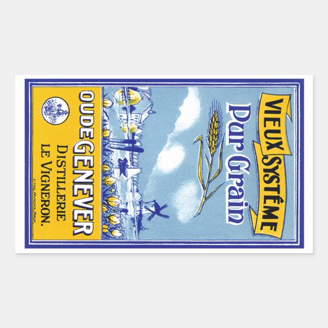 Adesivo Retangular Vieux Systeme Pur Grain (Frente)