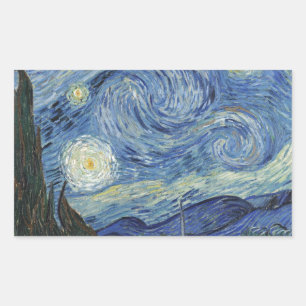 Adesivo Retangular Vincent van Gogh  A Noite Estelar, junho de 1889