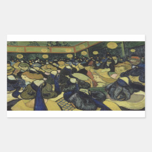 Adesivo Retangular Vincent van Gogh - A Sala de Dança em Arles