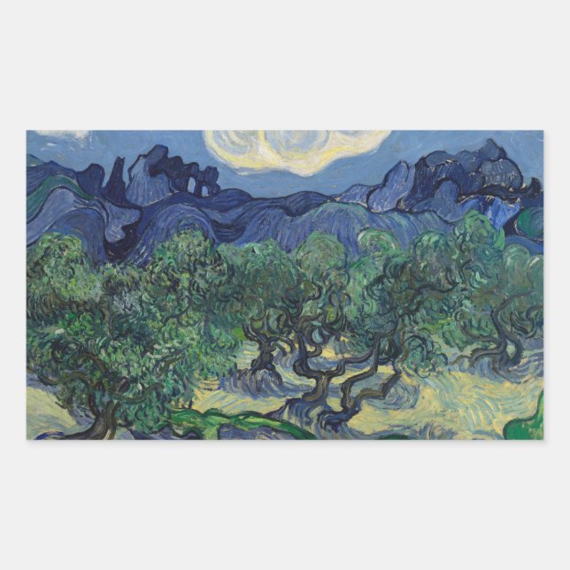 Adesivo Retangular Vincent van Gogh - As Oliveiras (Frente)