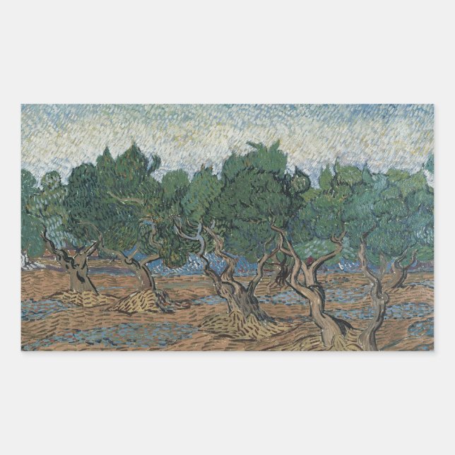 Adesivo Retangular Vincent van Gogh - Olive Grove (Frente)