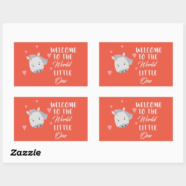 Adesivo Retangular Vinheta (Folha)