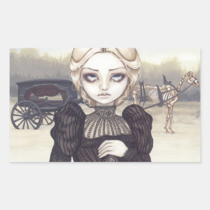 Adesivo Retangular Vinheta "Bleak Mourning"