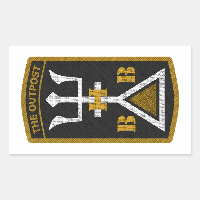 Adesivo Retangular Vinheta: Branco / OP-BHB (Frente)