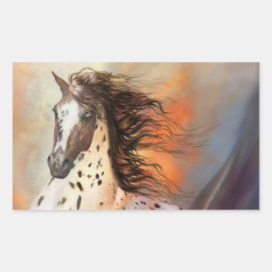 Adesivo Retangular Vinheta Cavalo Selvagem 2