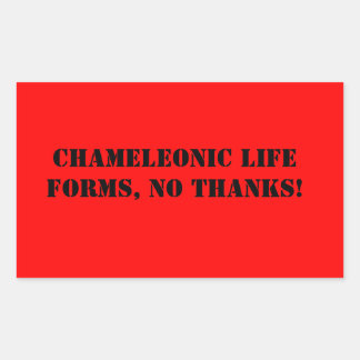 Adesivo Retangular Vinheta Chameleonic Life Forms