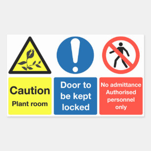 Adesivo Retangular Vinheta da sala das plantas