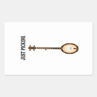 Adesivo Retangular Vinheta de banjo