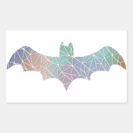 Adesivo Retangular Vinheta de Bat Mosaico de Papel