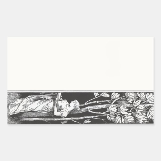 Adesivo Retangular Vinheta de Cartolina (Frente)