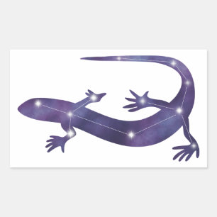 Adesivo Retangular Vinheta de constelação Gecko