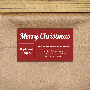 Adesivo Retangular Vinheta de Forma Retângulo Comercial Red Christmas