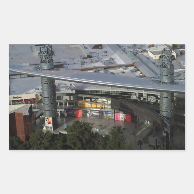 Adesivo Retangular Vinheta de Moda Show Mall Las Vegas (Frente)