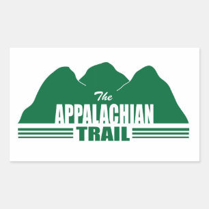 Adesivo Retangular Vinheta de Montanha Appalachian Trail