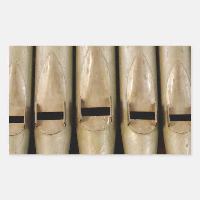 Adesivo Retangular Vinheta de Pipes de Órgãos (Frente)