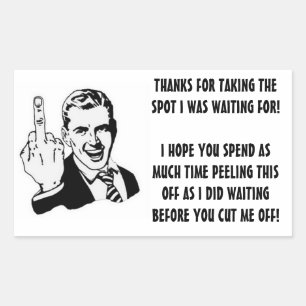 Adesivo Retangular Vinheta de Ponto de Estacionamento de Driver Incor