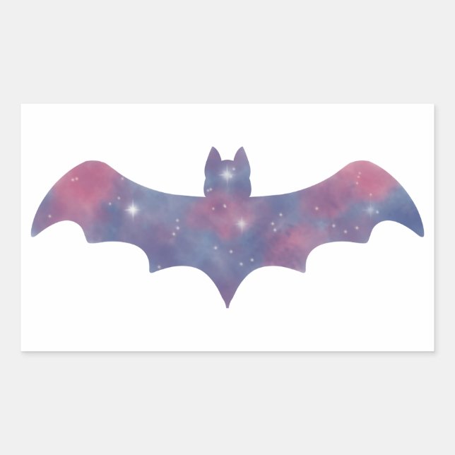 Adesivo Retangular Vinheta de Starscape Bat Light (Frente)