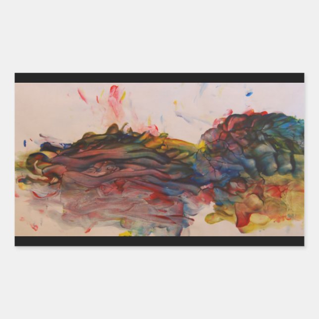 Adesivo Retangular Vinheta de Tartaruga Dragão (Frente)