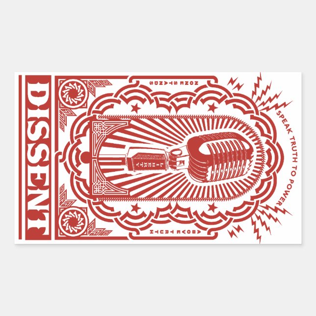 Adesivo Retangular Vinheta Dissent (Frente)