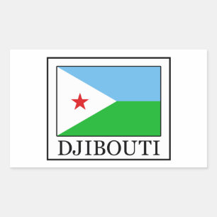 Adesivo Retangular Vinheta Djibouti