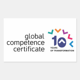 Adesivo Retangular Vinheta do logotipo do Anniversay GCC 10th!