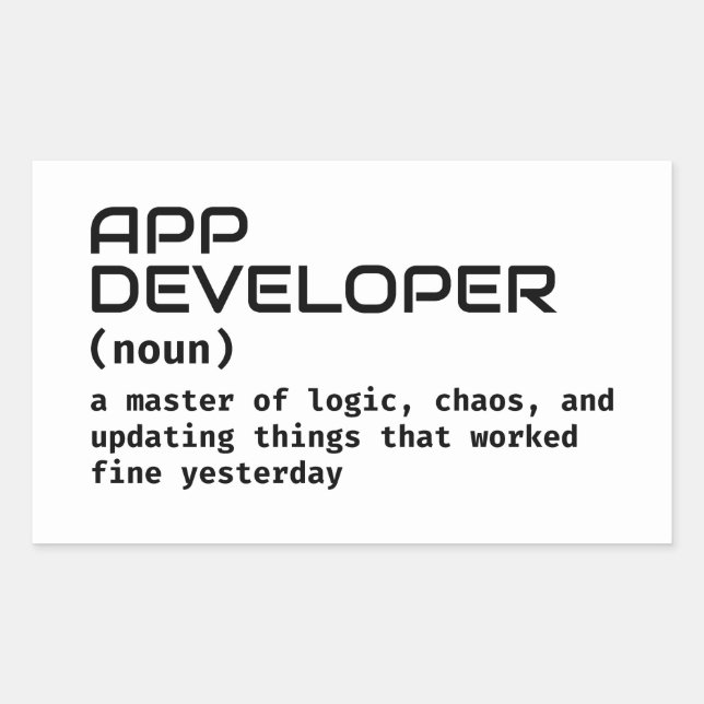 Adesivo Retangular Vinheta Engraçado de Definição (Frente)