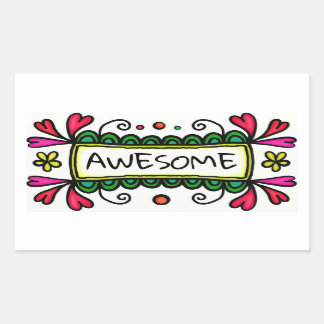 Adesivo Retangular Vinheta Escolar Incrível