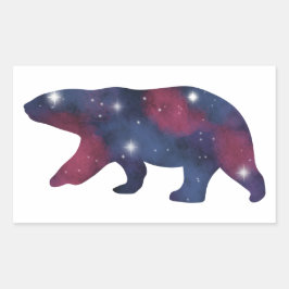 Adesivo Retangular Vinheta Escuro de Estirpe do Urso Polar