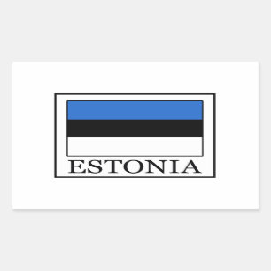 Adesivo Retangular Vinheta Estônia