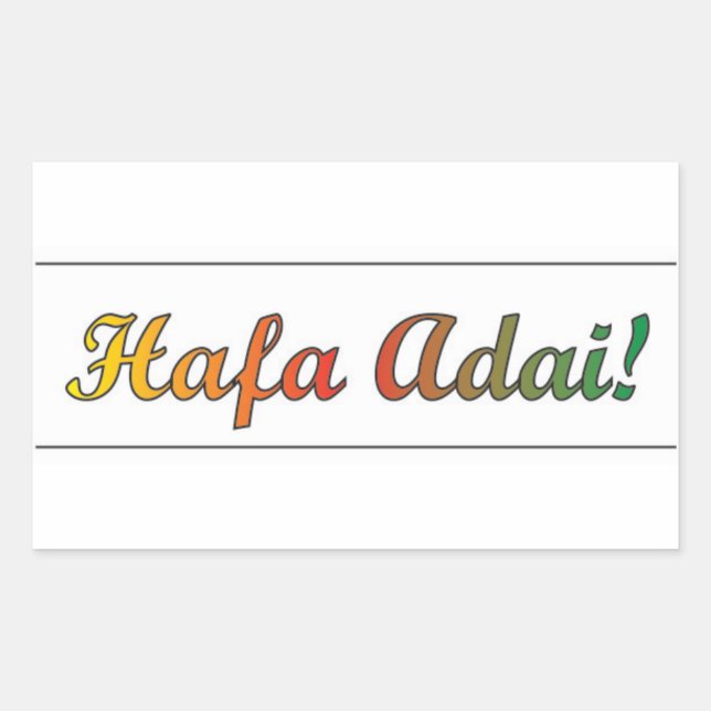Adesivo Retangular Vinheta Hafa Adai (Frente)