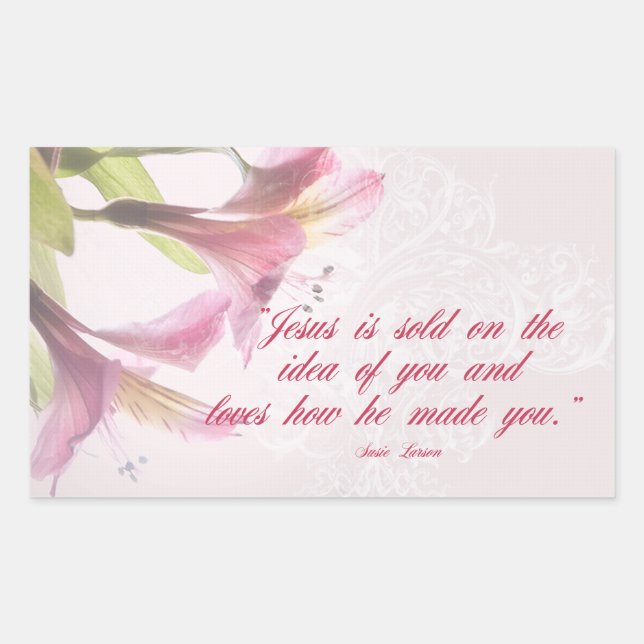 Adesivo Retangular Vinheta Inspiracional (Frente)