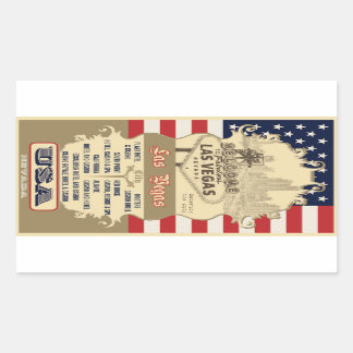 Adesivo Retangular vinheta Las Vegas