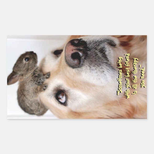 Adesivo Retangular Vinheta "Meu Melhor Amigo" (Frente)