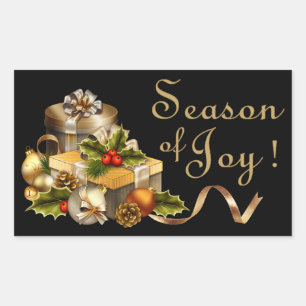 Adesivo Retangular Vinheta Natal - SRF