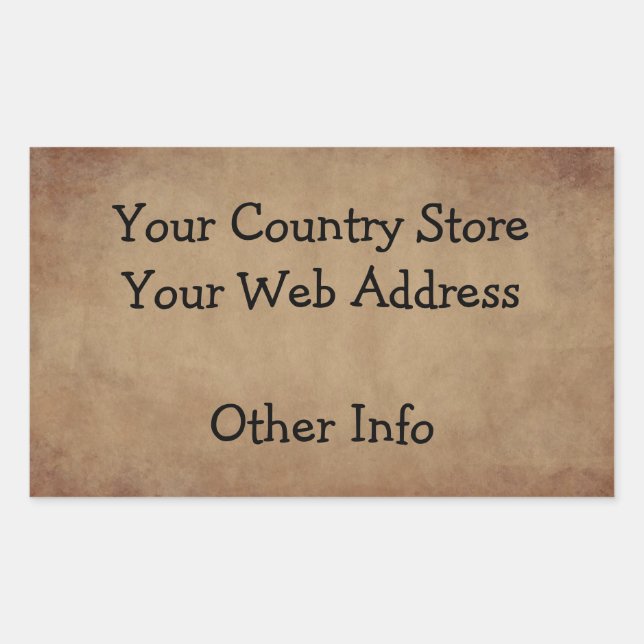 Adesivo Retangular Vinheta Personalizada de Papel Antigo (Frente)