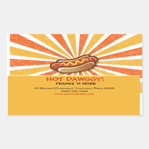 Adesivo Retangular Vinheta Quente