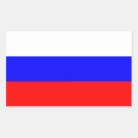 Vinheta retangular com bandeira da Rússia